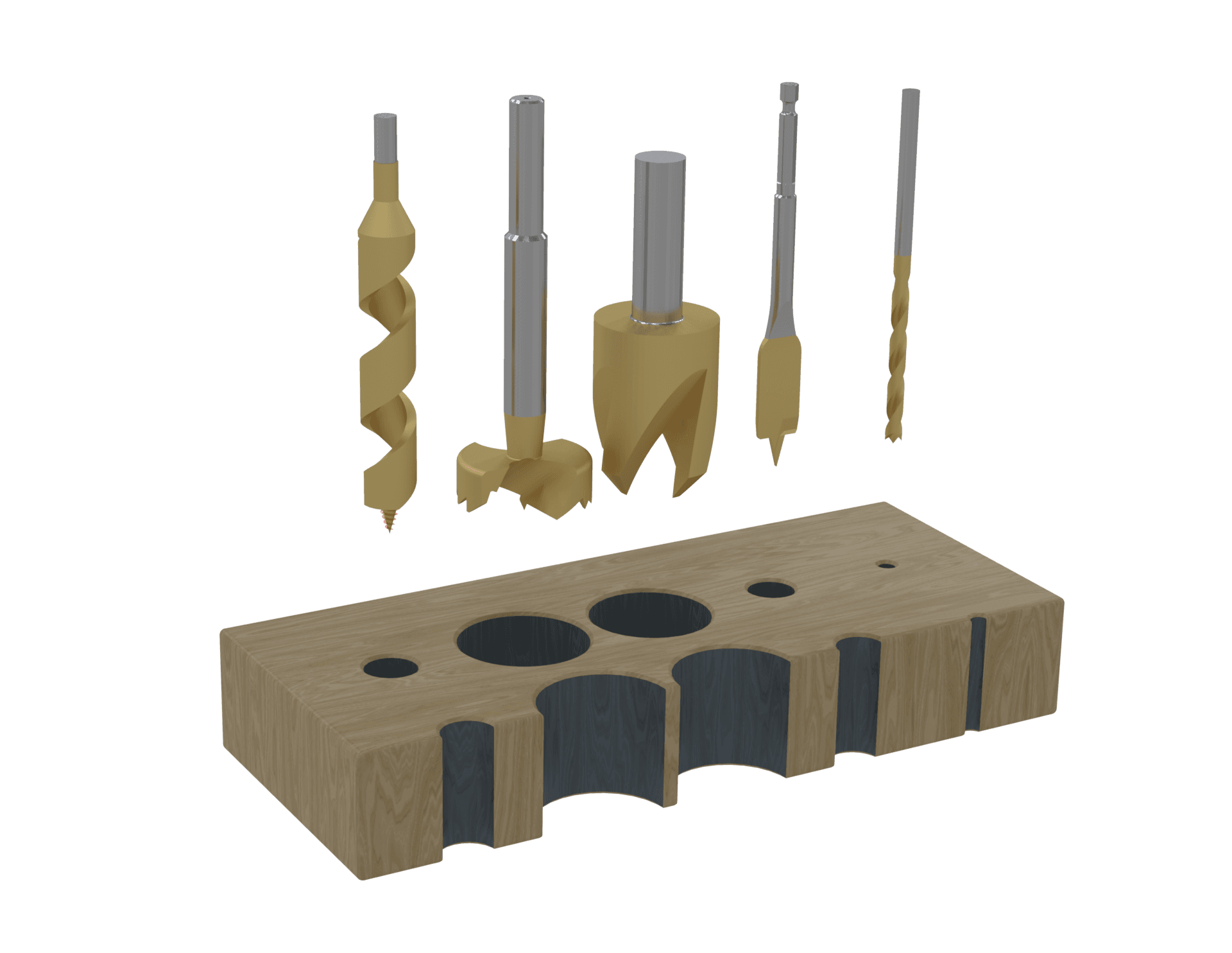 Wood drilling bits